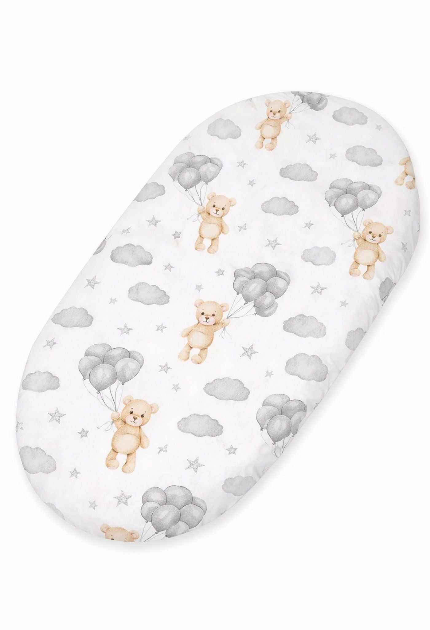 Sheet made of cotton for moses basket mattress 75x35 cm - Teddy bear