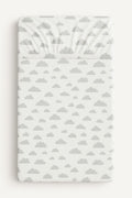Sheet made of cotton 120x60cm - clouds gray