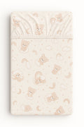 Sheet made of cotton 120x60cm - Rainbow beige bear