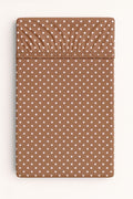 Sheet made of cotton 120x60cm - white dots on brown