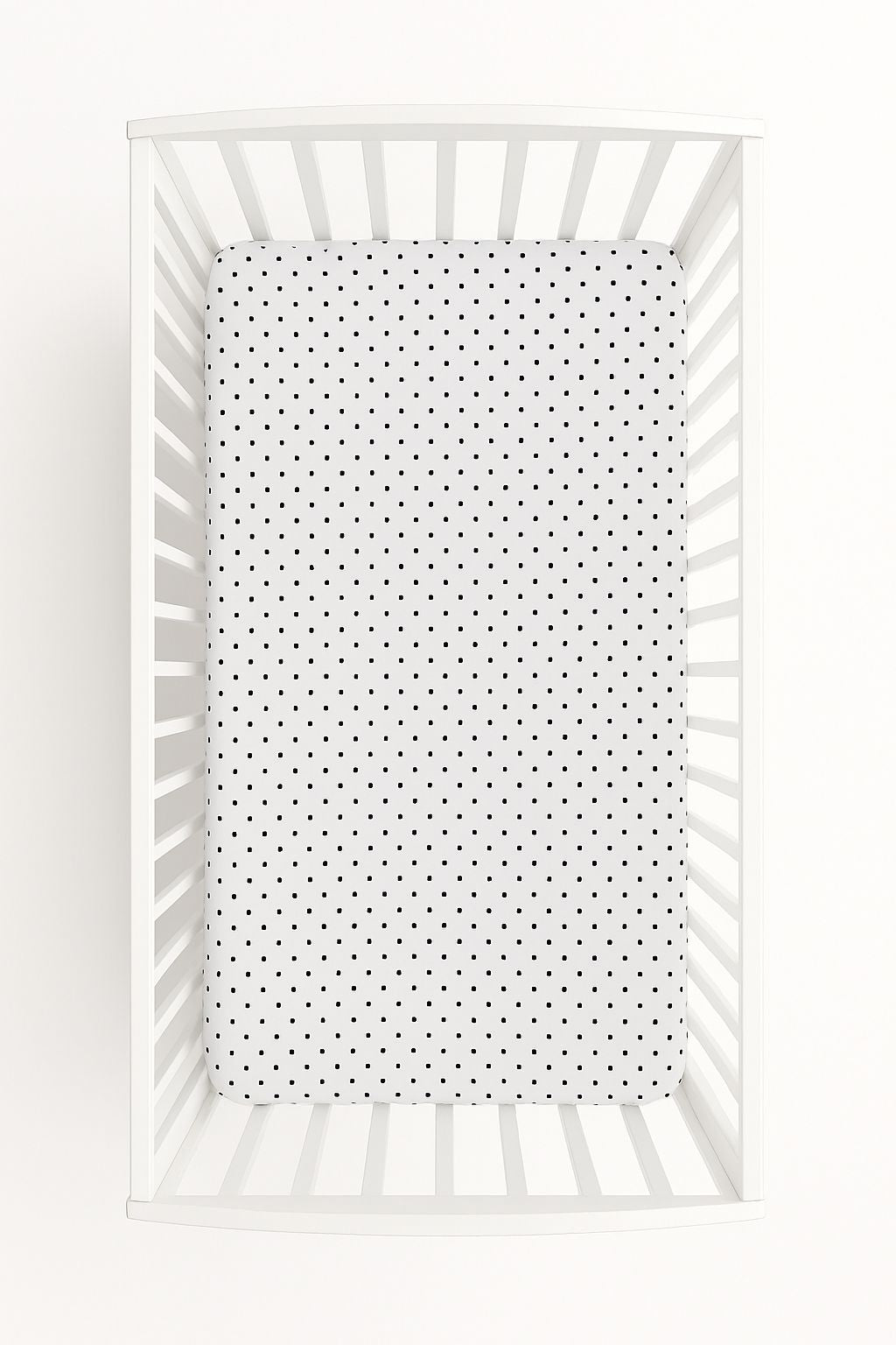 Sheet made of cotton 120x60cm - white with black dots