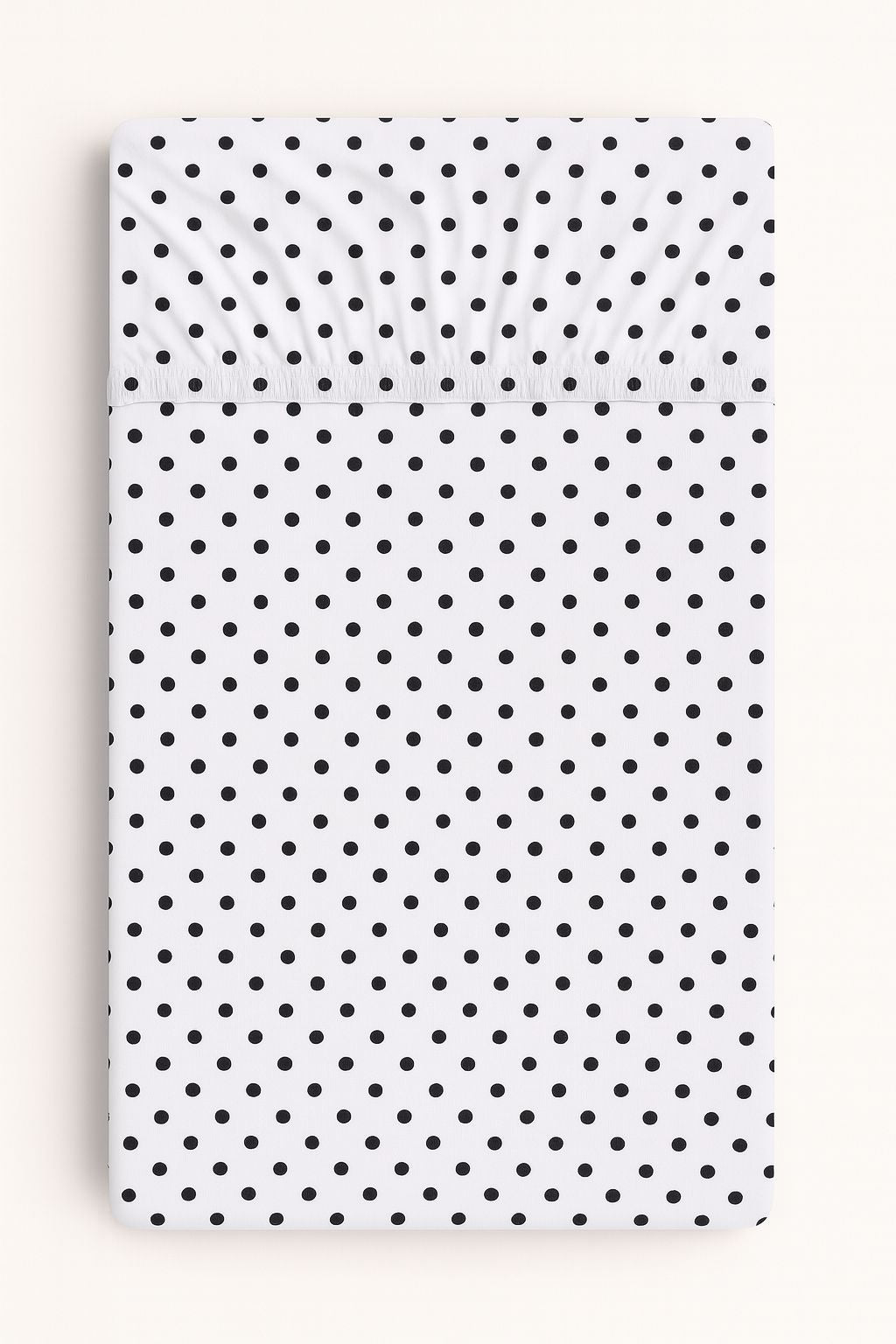 Sheet made of cotton 140x70cm - white with black dots
