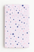 Sheet made of cotton 140x70cm - pink-navy blue stars