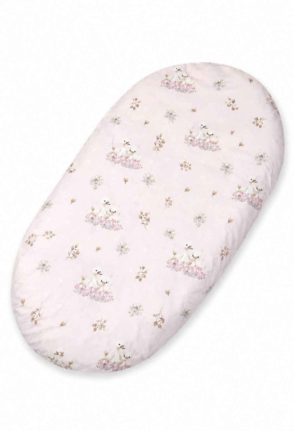 Sheet made of cotton for moses basket mattress 75x35 cm - Little Swans