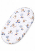 Sheet made of cotton for moses basket mattress 75x35 cm - Blue Sky Bears