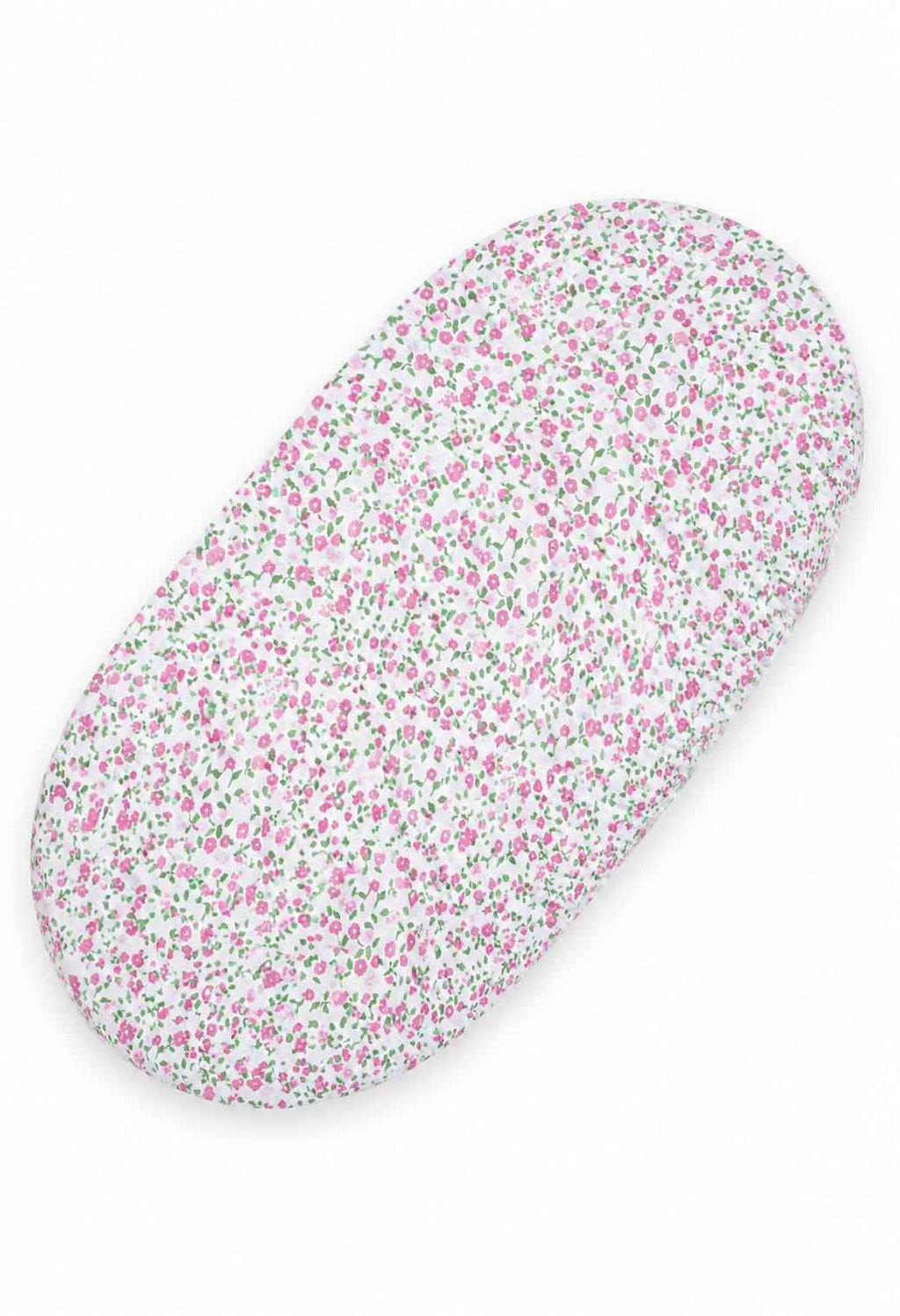 Sheet made of cotton for for prams, moses basket mattress 75x35 cm - little pink flowers