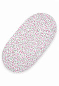 Sheet made of cotton for for prams, moses basket mattress 75x35 cm - little pink flowers