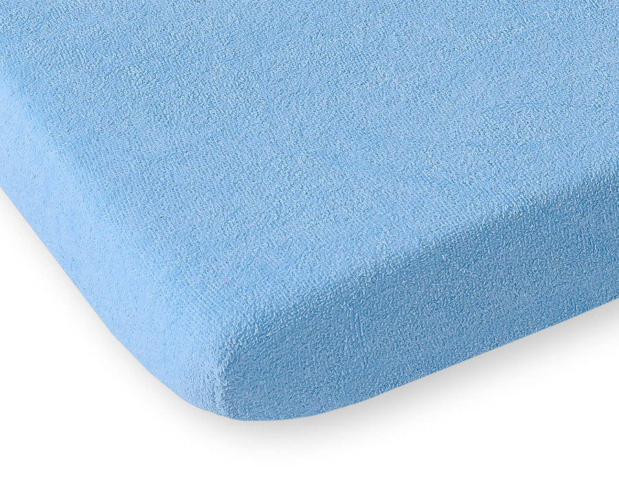 Fitted Terry Sheet 120x60 cm - Blue