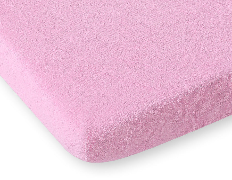 Fitted Terry Sheet 120x60 cm - Pink