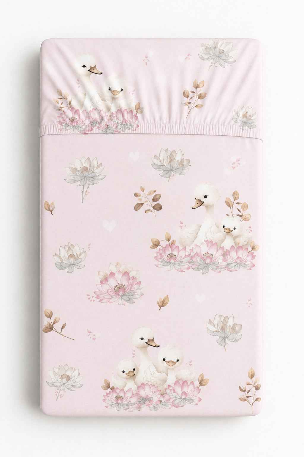 Sheet made of cotton 120x60cm - Little Swans