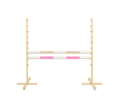 Jumping obstacle for Hobby Horse 120cm, with two beams - beige and light pink