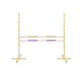 Jumping obstacle for Hobby Horse 120cm, with two beams - beige and light purple