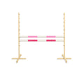 Jumping obstacle for Hobby Horse 120cm, with two beams - light pink and pink