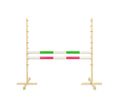 Jumping obstacle for Hobby Horse 120cm, with two beams green and pink