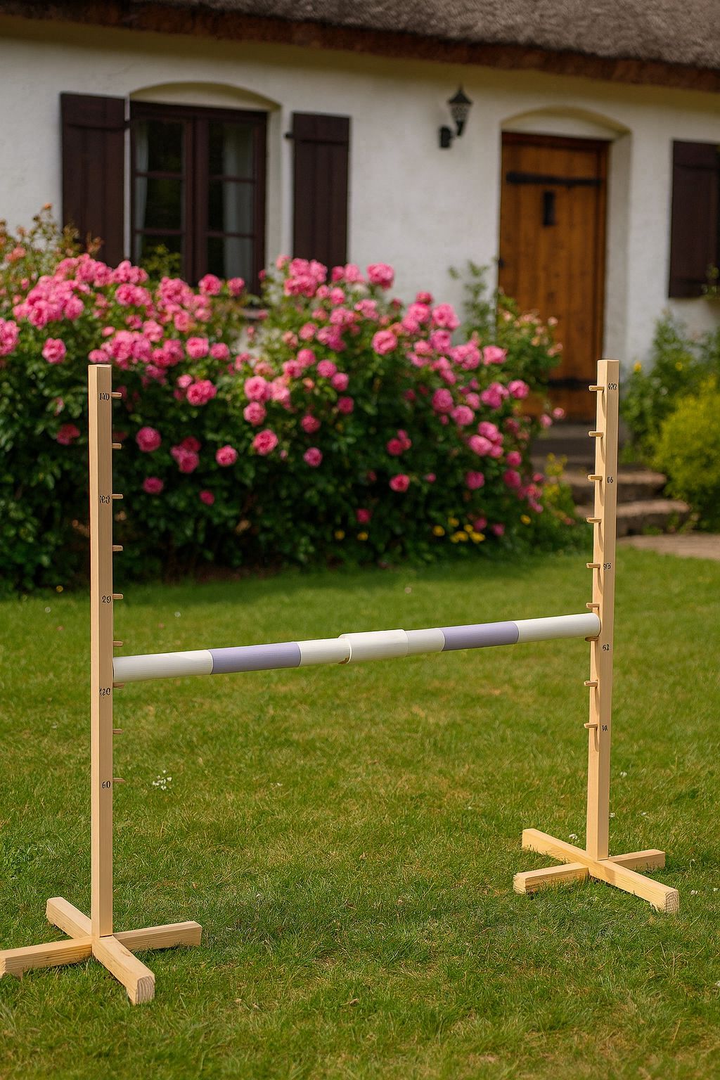 Jumping obstacle for Hobby Horse 160 cm, h-120cm, beam light purple