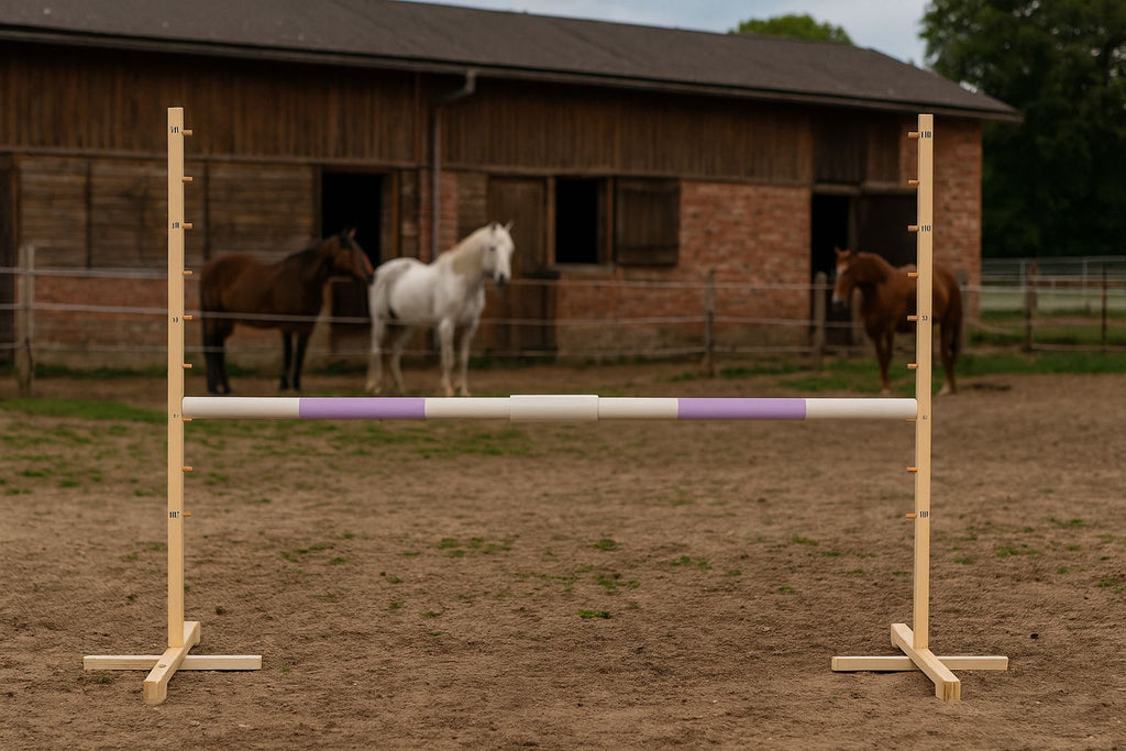 Jumping obstacle for Hobby Horse 160 cm, h-120cm, beam light purple