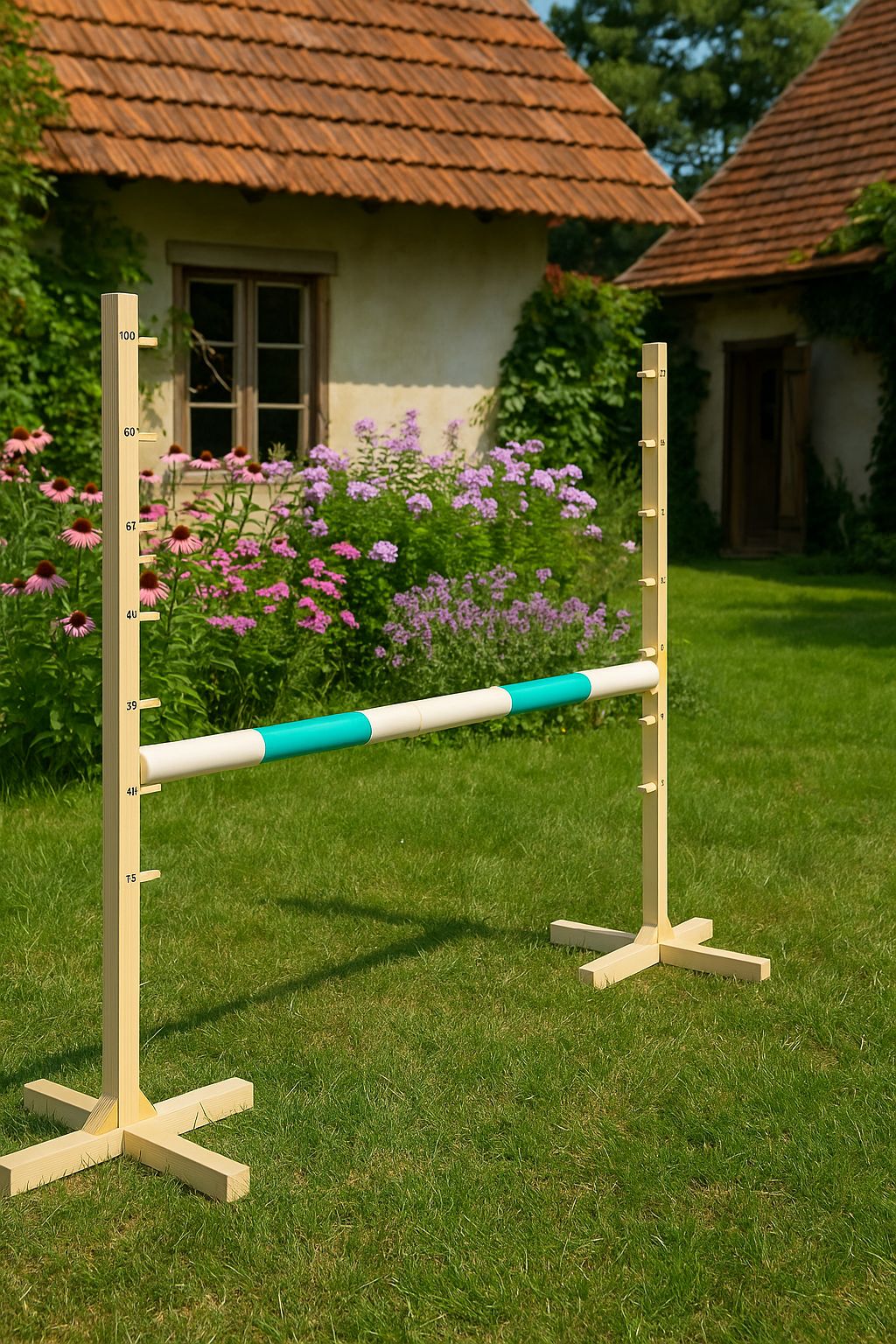 Jumping obstacle for Hobby Horse 160 cm, h-120cm, beam mint