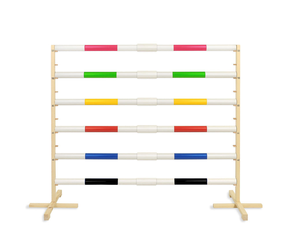Jumping obstacle for Hobby Horse 160 cm, h-120 cm, with two bars black and yellow