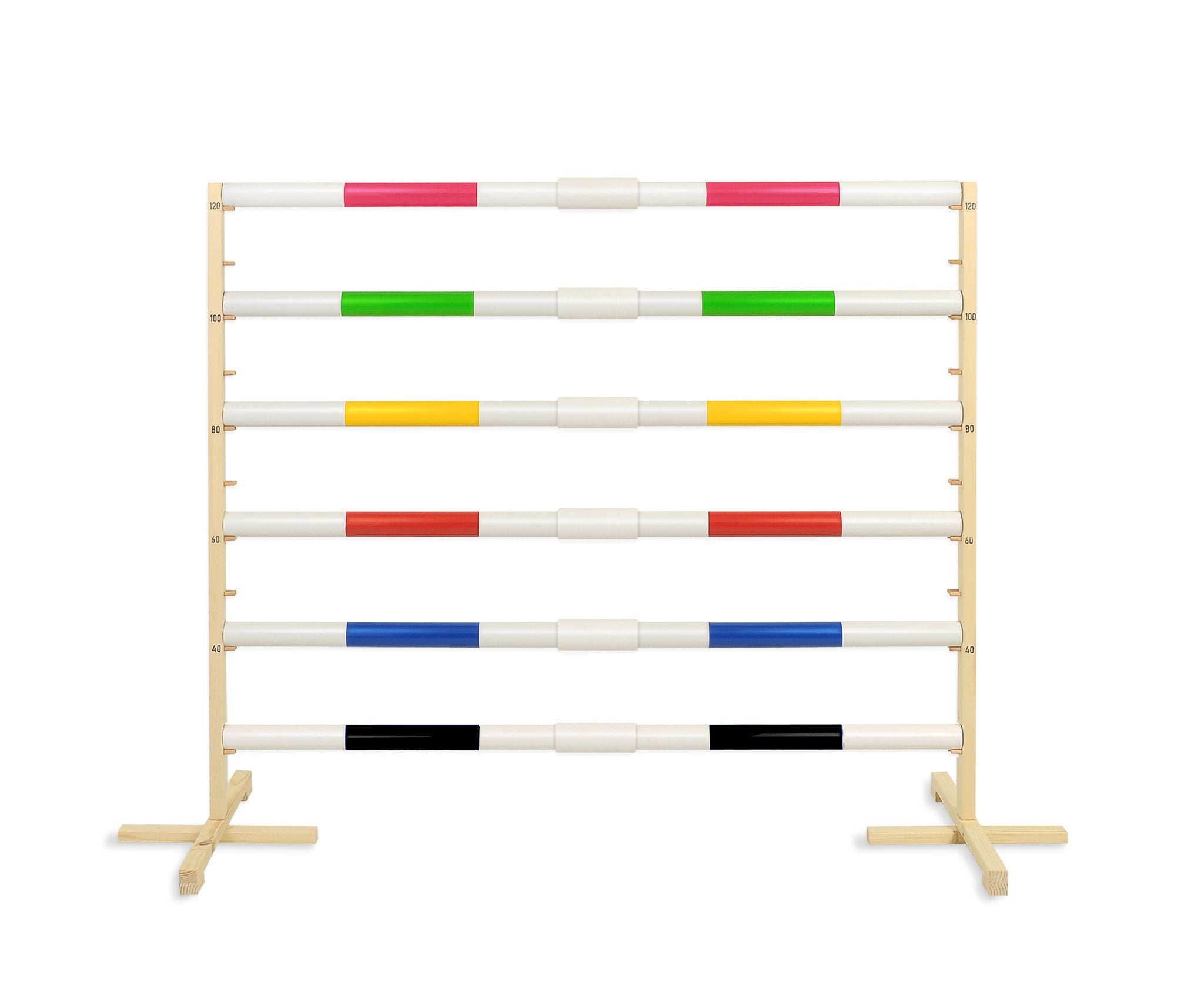 Jumping obstacle for Hobby Horse 160 cm, h-120 cm, with two bars black and yellow