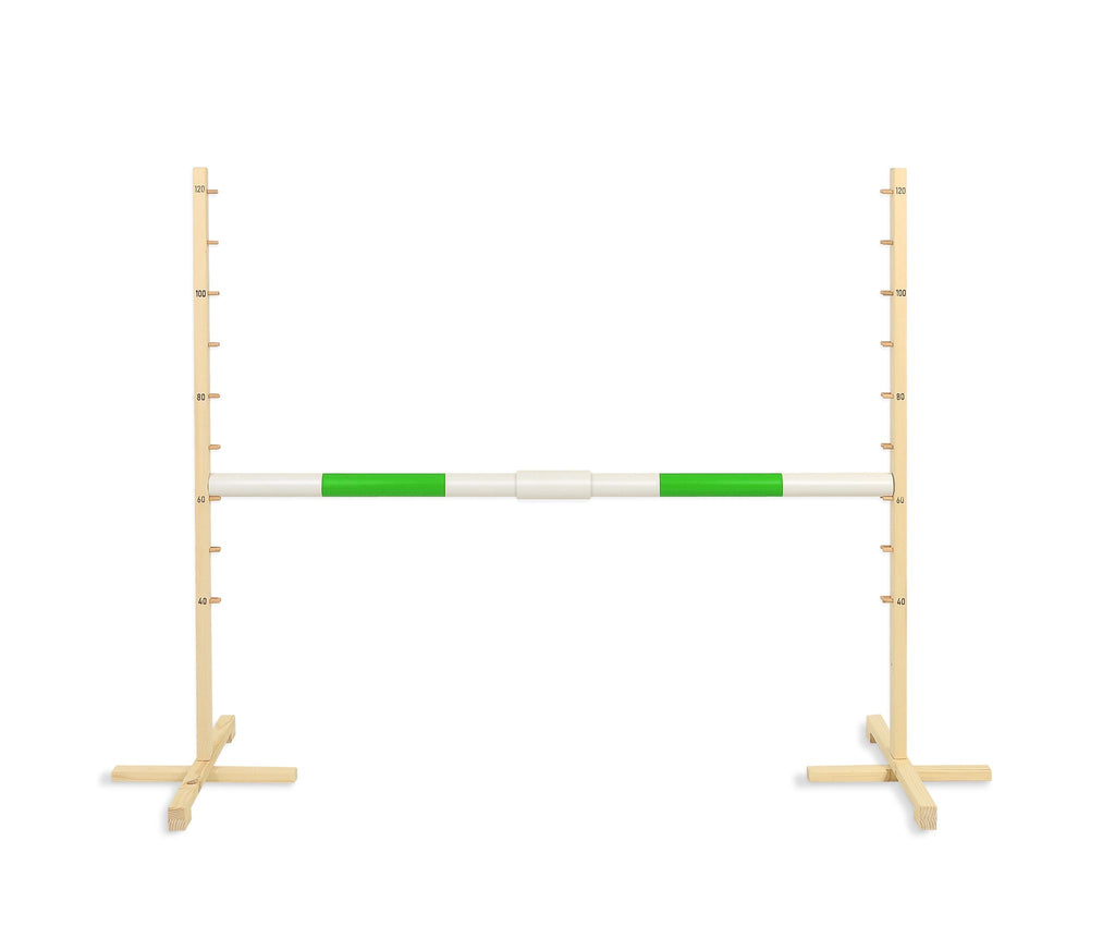 Jumping obstacle for Hobby Horse 160 cm, h-120cm, beam green