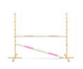 Jumping obstacle for Hobby Horse 160 cm, h-120 cm, with two bars - beige and light pink