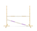 Jumping obstacle for Hobby Horse 160 cm, h-120 cm, with two bars - beige and light purple