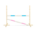 Jumping obstacle for Hobby Horse 160 cm, h-120 cm, with two bars - light blue and light pink