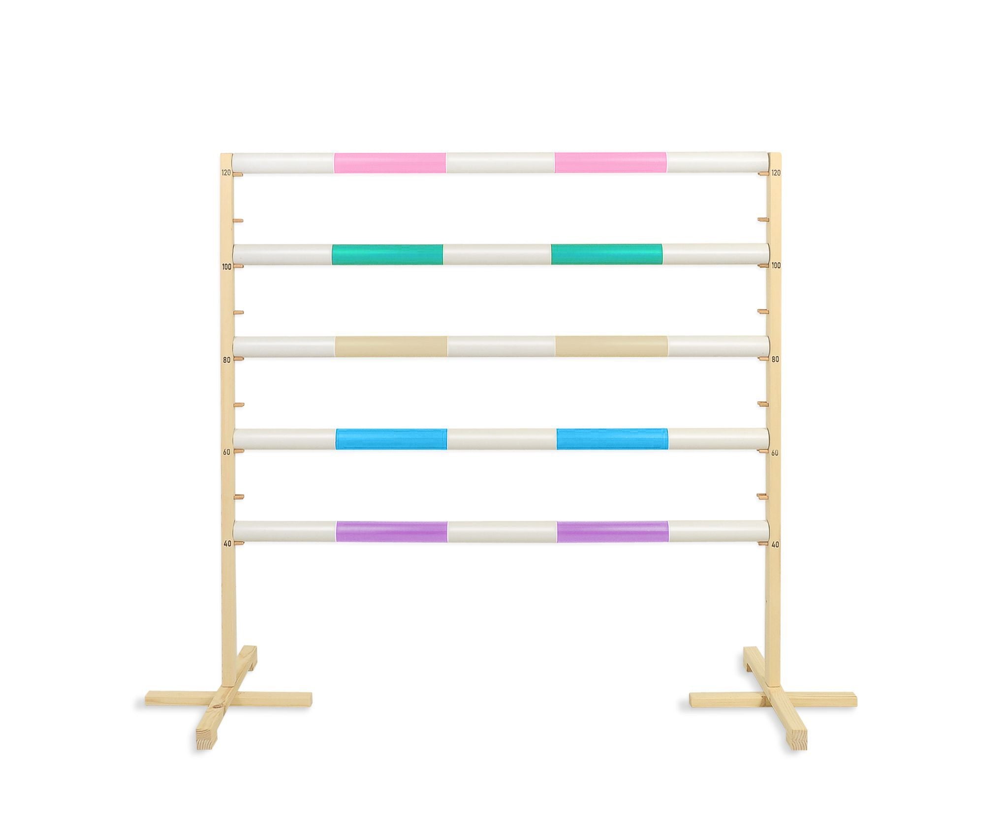 Jumping obstacle for Hobby Horse 120cm, with two beams - light purple and light pink