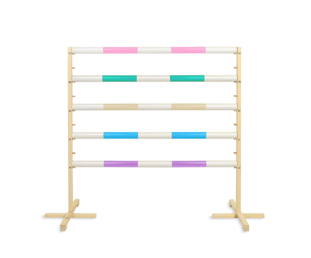 Jumping obstacle for Hobby Horse 120cm, with two beams - light pink and pink