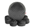 Cuddly octopus big - anthracite - polka dot minky