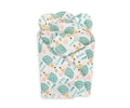 Doll's swaddling cone with pillow - hedgehogs mint