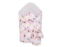 Double-sided baby nest with bow - pink hedgehogs