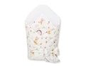 Double-sided baby nest with bow - forest softness