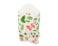 Double-sided baby nest with bow - coral flamingos