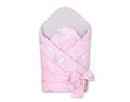 Baby nest 2in1 with stiffening with bow - pink rabbits