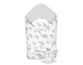 Baby nest 2in1 with stiffening with bow - clouds gray/gray