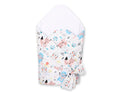 Baby nest 2in1 with stiffening with bow - blue teddy bears
