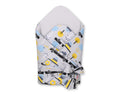 Baby nest 2in1 with stiffening with bow - animals in cars gray