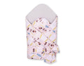 Baby nest 2in1 with stiffening with bow - pink hedgehogs