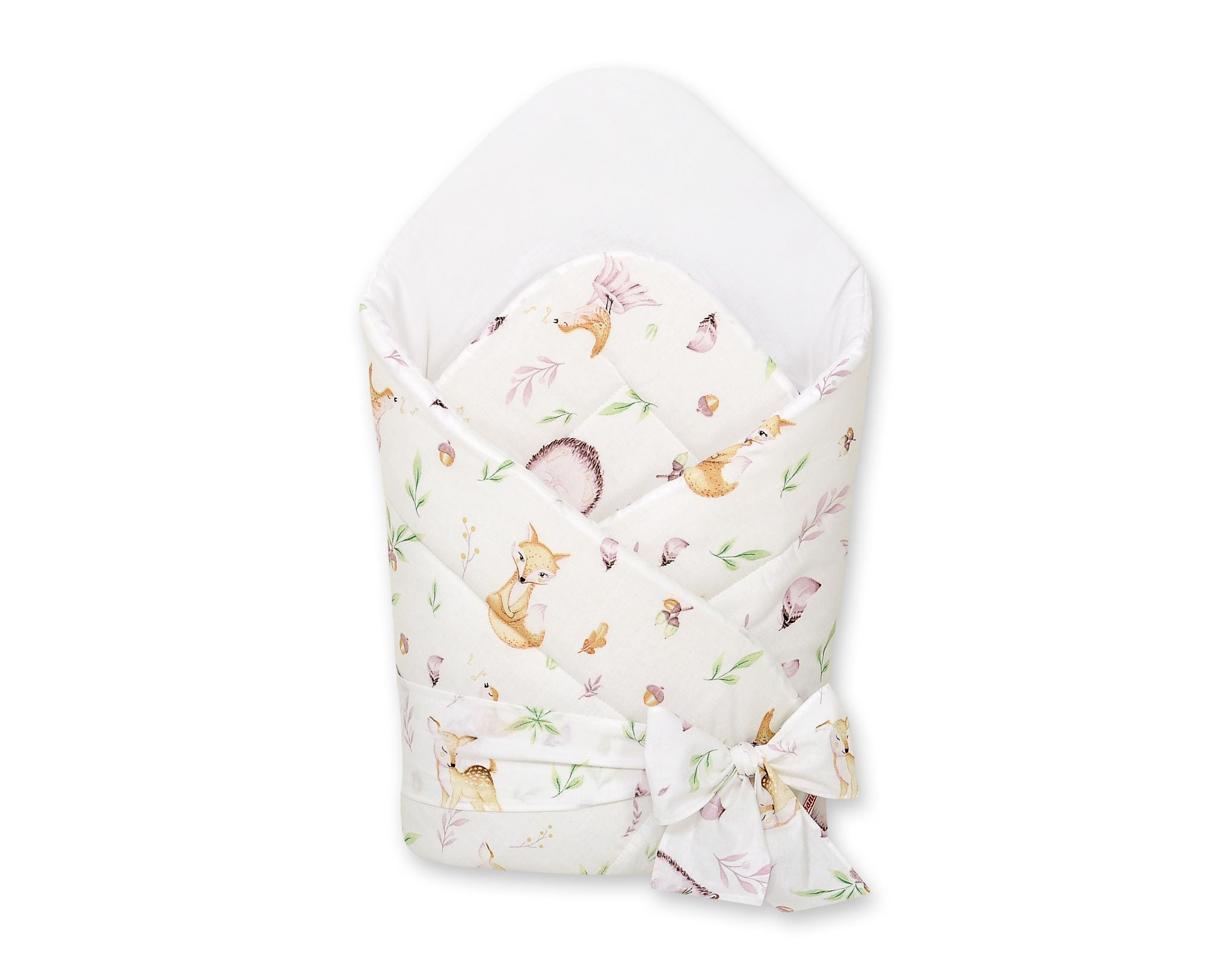 Baby nest 2in1 with stiffening with bow - forest softness