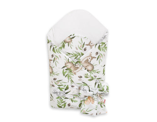 Baby nest 2in1 with stiffening with bow -  woodland green