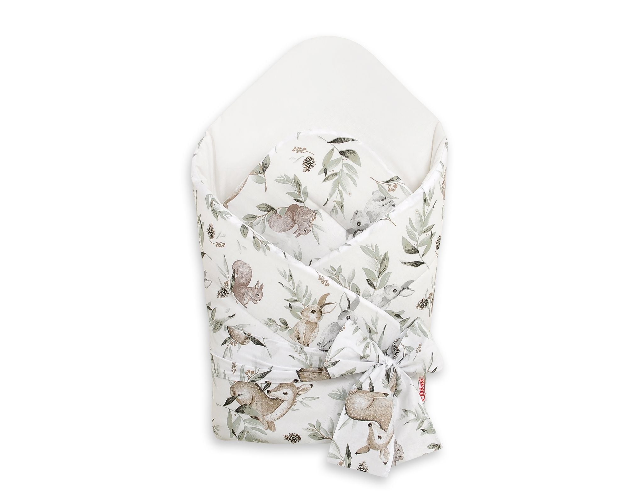 Baby nest 2in1 with stiffening with bow -  woodland olive