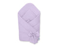 Double-sided baby nest with bow - lila