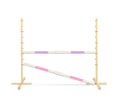 Jumping obstacle for Hobby Horse 160 cm, h-120 cm, with two bars - light purple and light pink