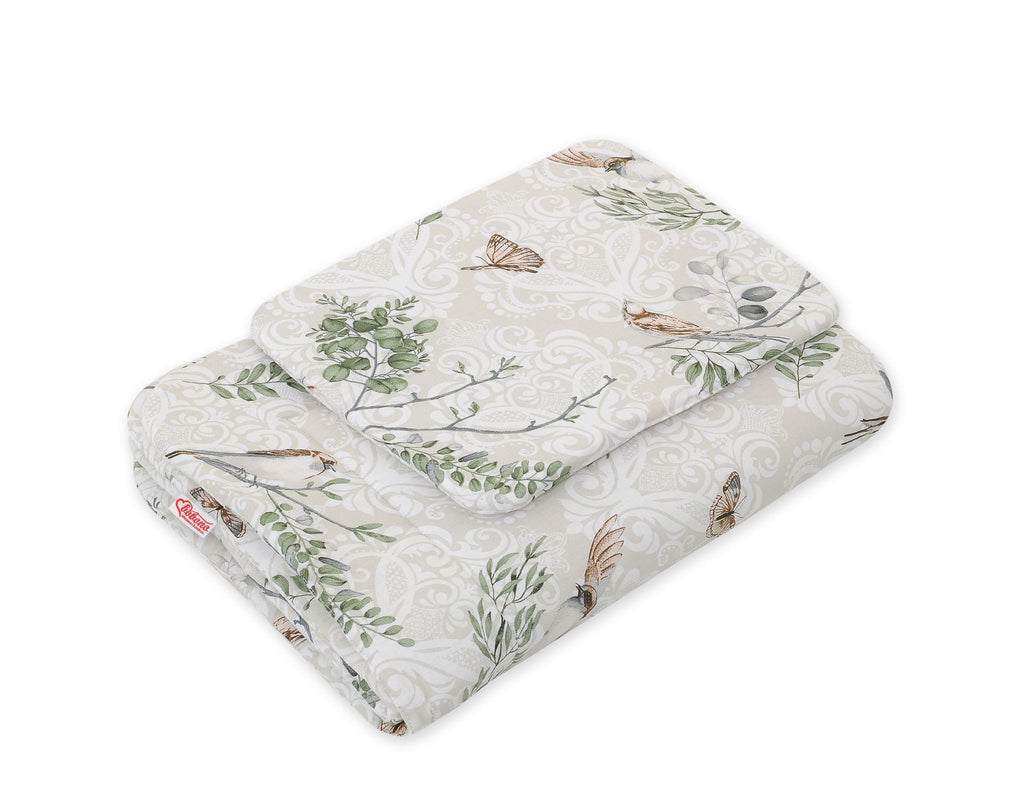 Bedding set 2-pcs 75x100cm NEWBORN - brown birds
