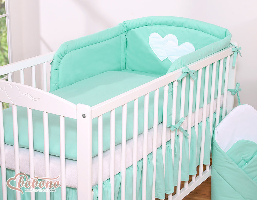 Bedding set 2-pcs 120x90 - Hanging Hearts mint