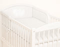 Universal crib rail bumper – White hearts