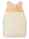 Cotton sleeping bag for children, size M, 6-12 months, TOG 2.5, all-season, Bear with bow peach