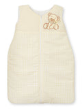 Cotton sleeping bag for children, size M, 6-12 months, TOG 2.5, all-season, Bear with bow cream