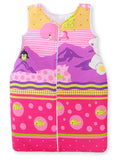 Cotton sleeping bag for children, size M, 6-12 months, TOG 2.5, all-season polar bear on pink